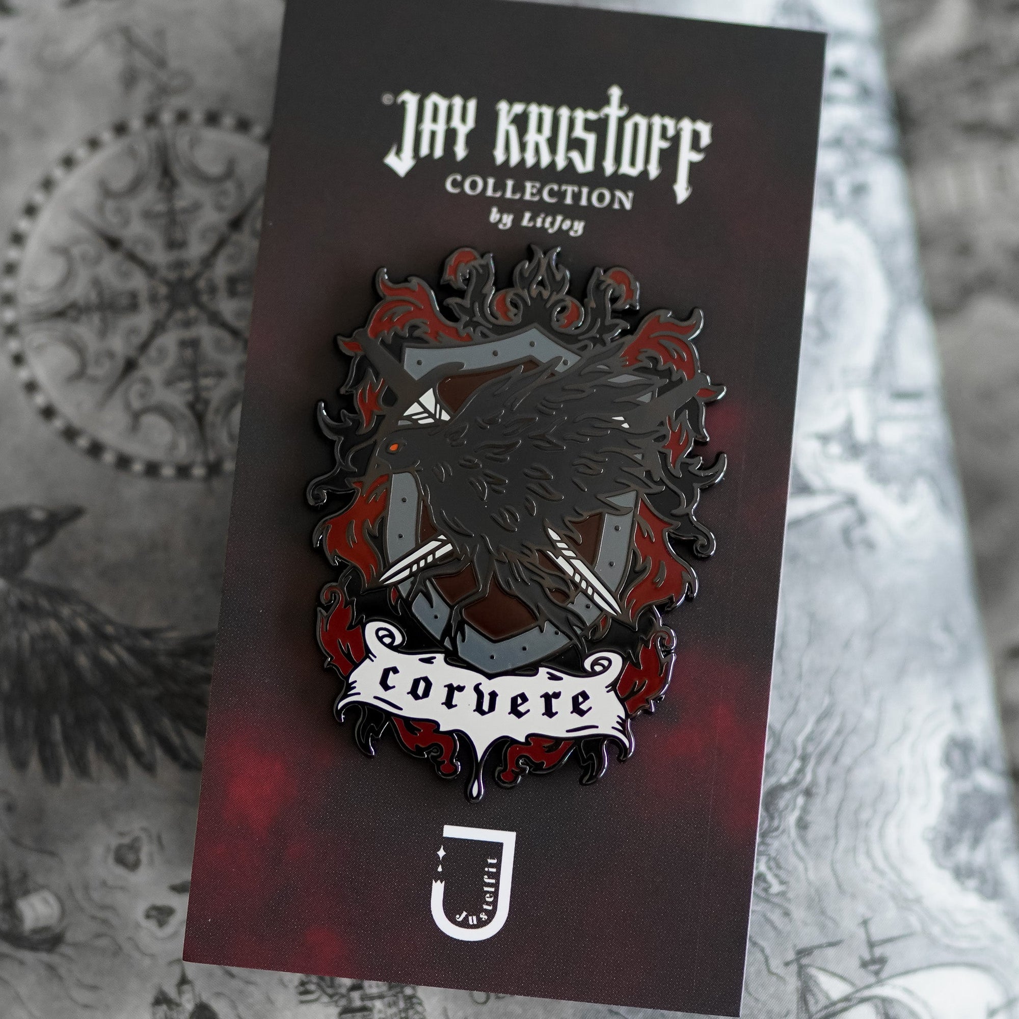 Corvere Family Pin from LitJoy Crate | Collectibles & Gifts for Booklovers