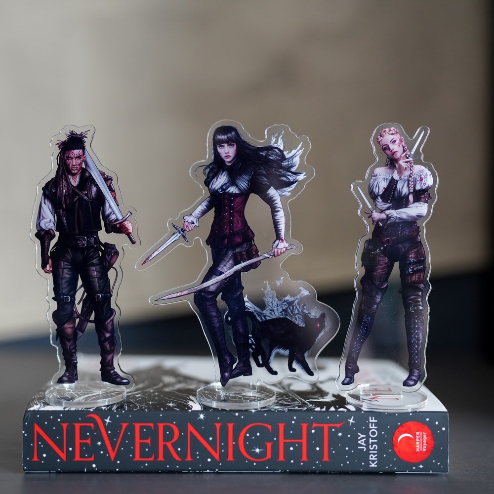Nevernight Acrylic Standees from LitJoy Crate | Collectibles & Gifts for Booklovers