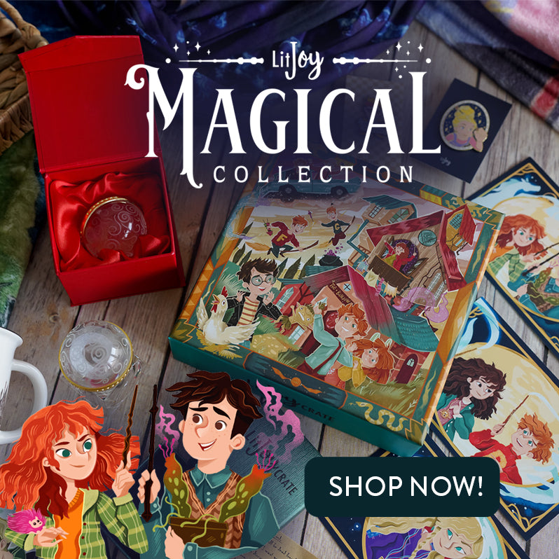 Magical Collection featuring various magical and fantasy-inspired products with a button that says "Shop Now"