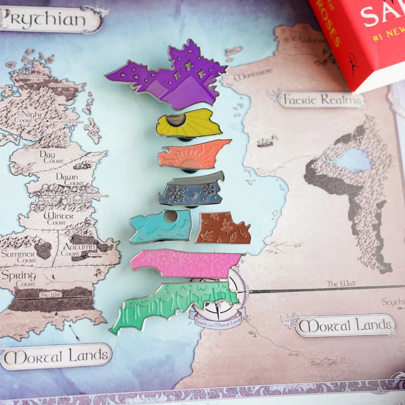 ACOTAR Map of Prythian Enamel Pin Set