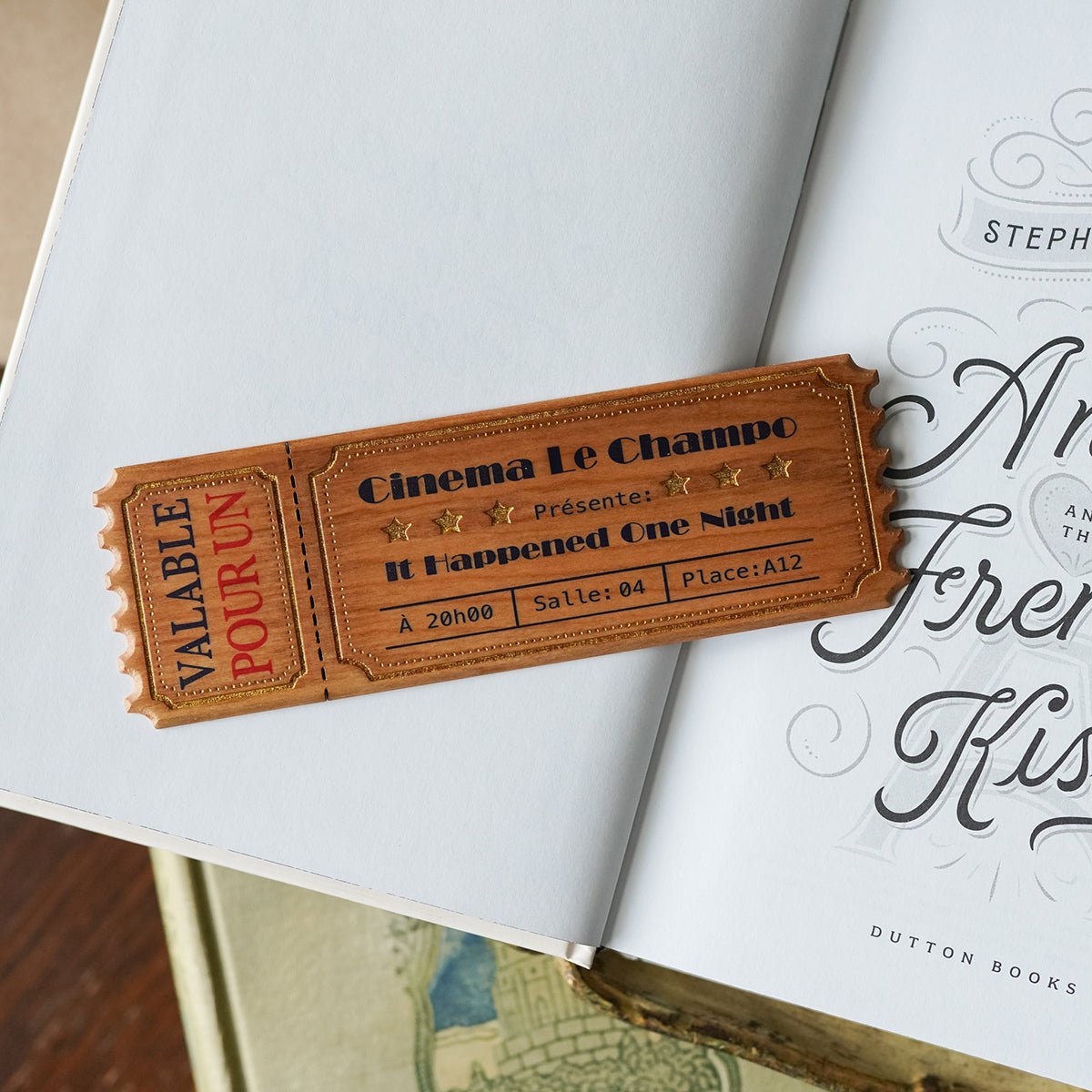 Anna and the French Kiss Foiled Wooden Bookmark