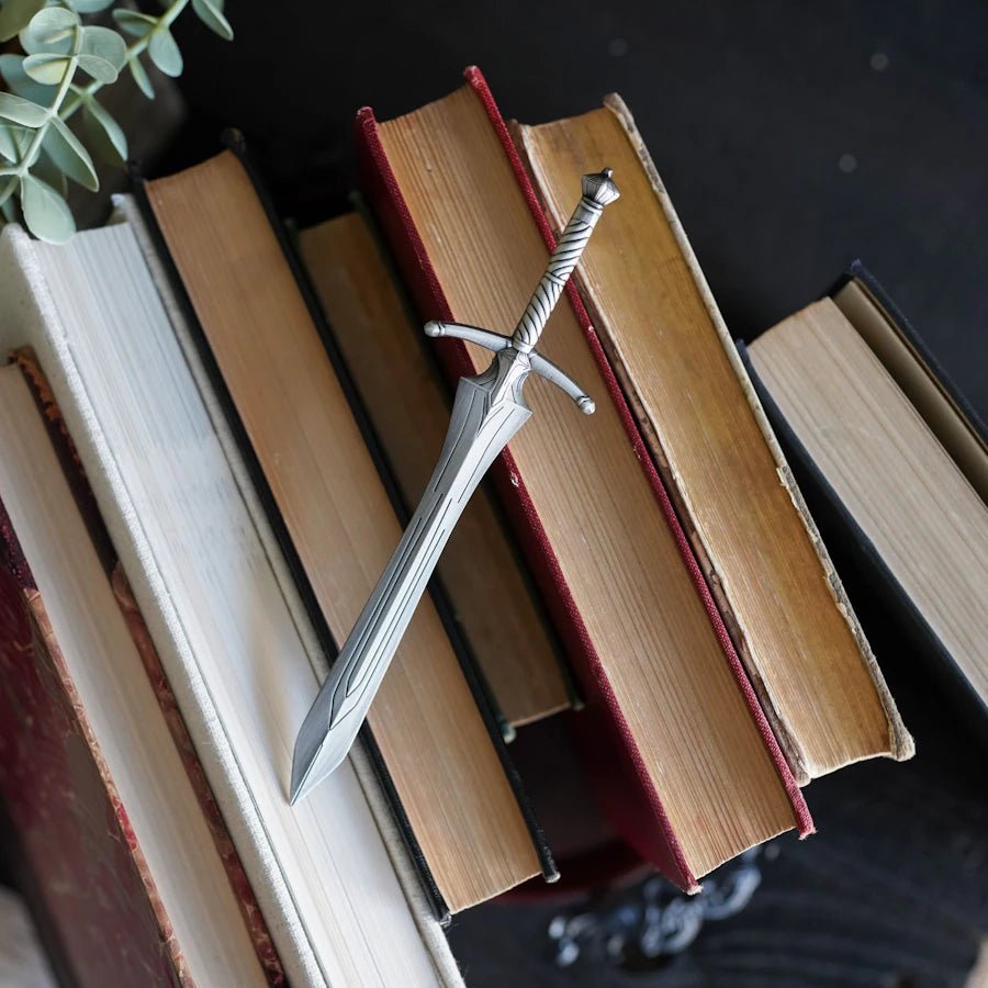 Excalibur Sword Replica Letter Opener designed to look like an intricate miniature version of King Arthur's legendary sword