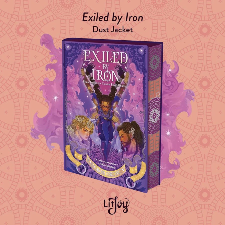 Signed special edition Exiled by Iron by Ehigbor Okosun, conclusion of The Tainted Blood Duology—a Nigerian mythology fantasy.