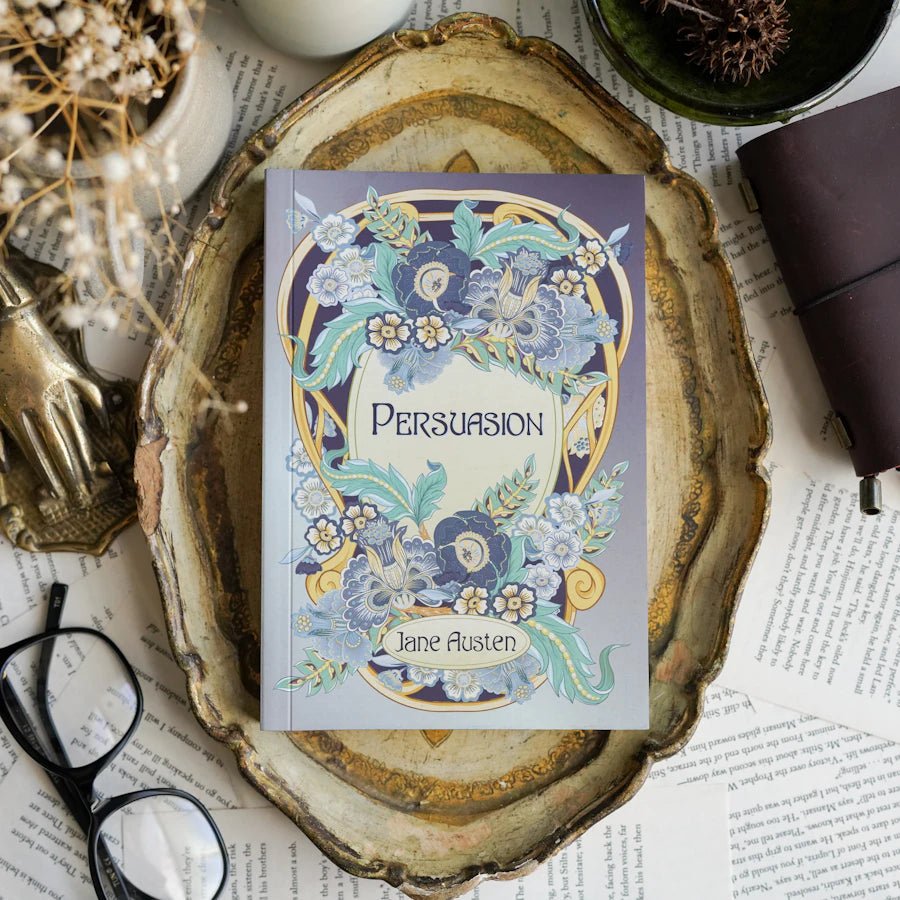 Persuasion LitJoy Paperback Classic—special edition paperback with stunning floral artwork on front, back, and edges