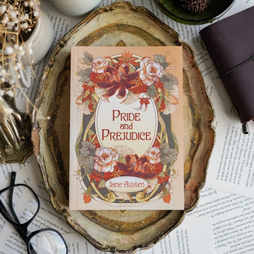 Pride and Prejudice LitJoy Paperback Classic—special edition paperback with stunning floral artwork on front, back, and edges