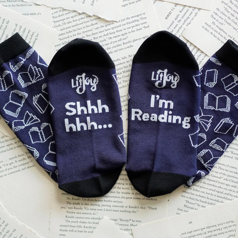 Shhhhhh... I&#39;m Reading Crew Socks