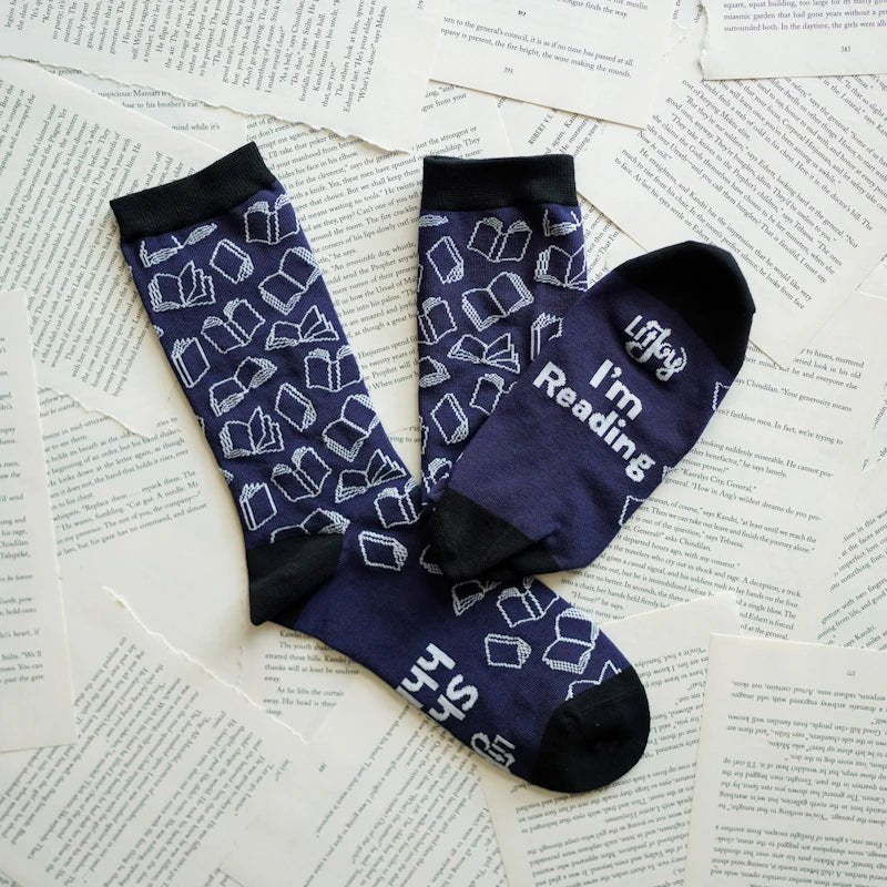 Shhhhhh... I&#39;m Reading Crew Socks