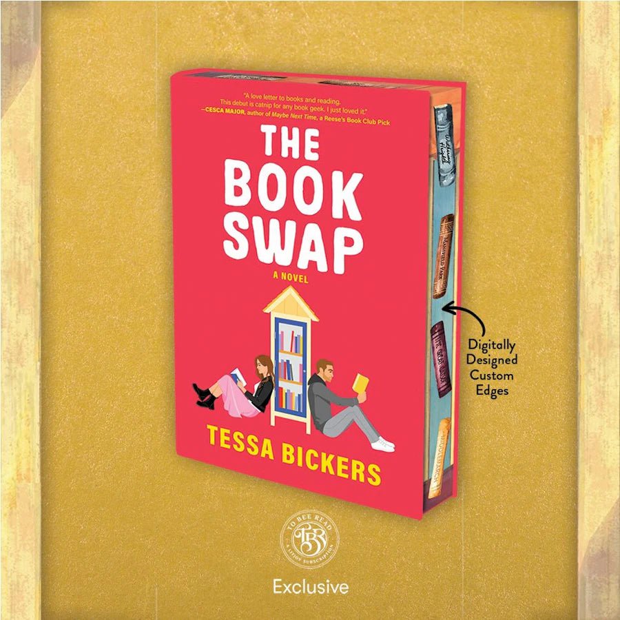 Signed special edition of The Book Swap by Tessa Bickers with trade cover dustjacket, includes new casewrap and endpaper art