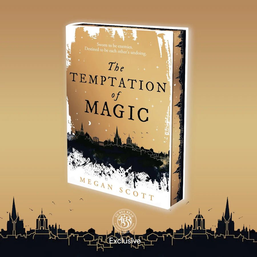 Signed special edition of The Temptation of Magic by Megan Scott with trade cover image, includes exclusive endpapers inside