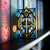 Colorful The Mortal Instruments Stained Glass Window Hanging with images of The Mortal Cup, The Mortal Sword, and The Mortal Mirror.