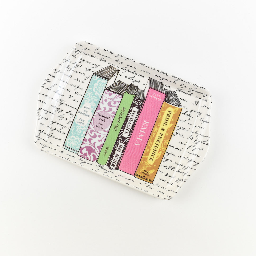 Jane Austen Tray with Sense and Sensibility, Mansfield Park, Northanger Abbey, Persuasion, Emma, and Pride and Prejudice