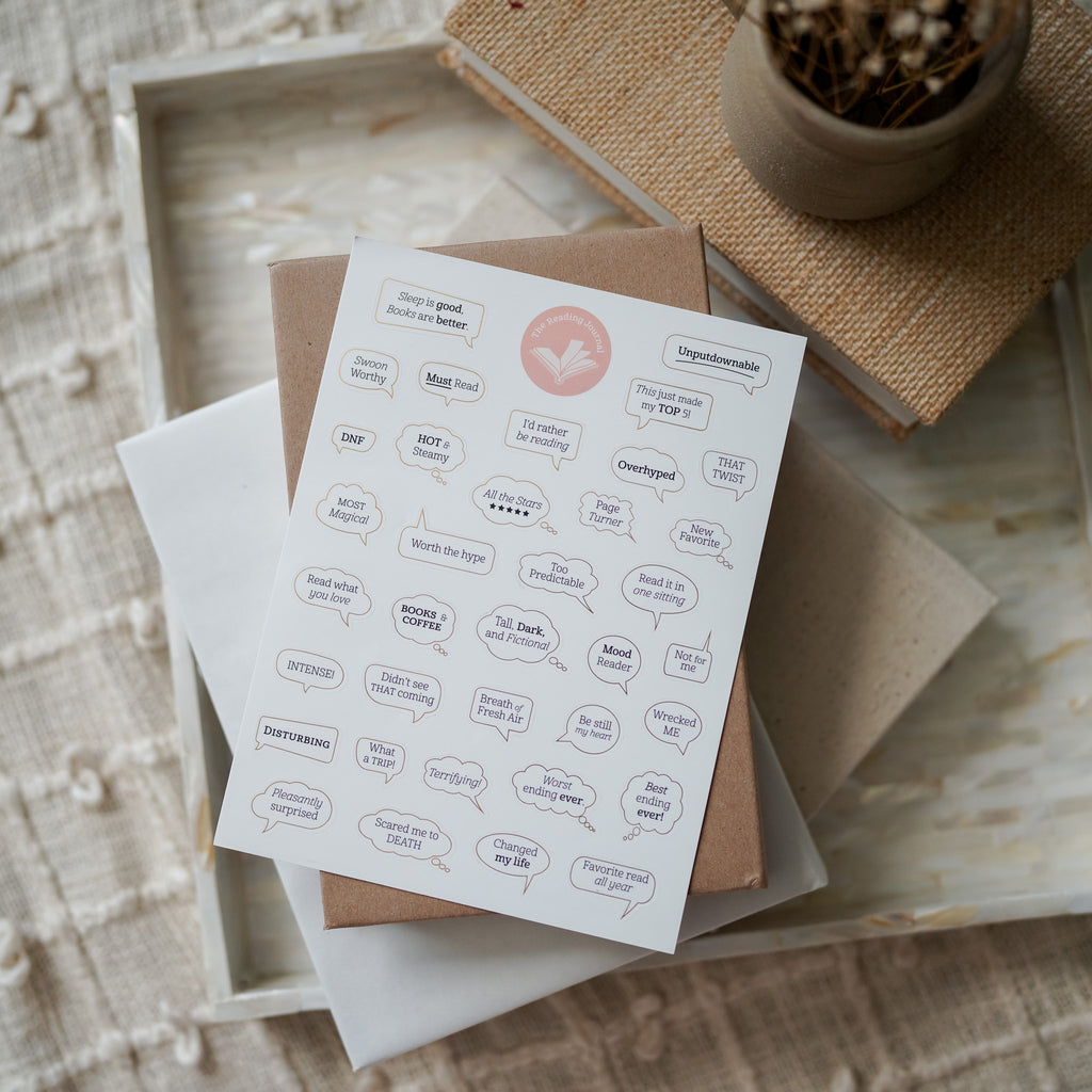 Reading Journal Sticker Sheet  Add Fun to Your Reading! - LitJoy Crate