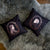 Black Wuthering Heights Pillow Cover Set of 2 with cameo profile artwork of Catherine on one and Heathcliff on the other 