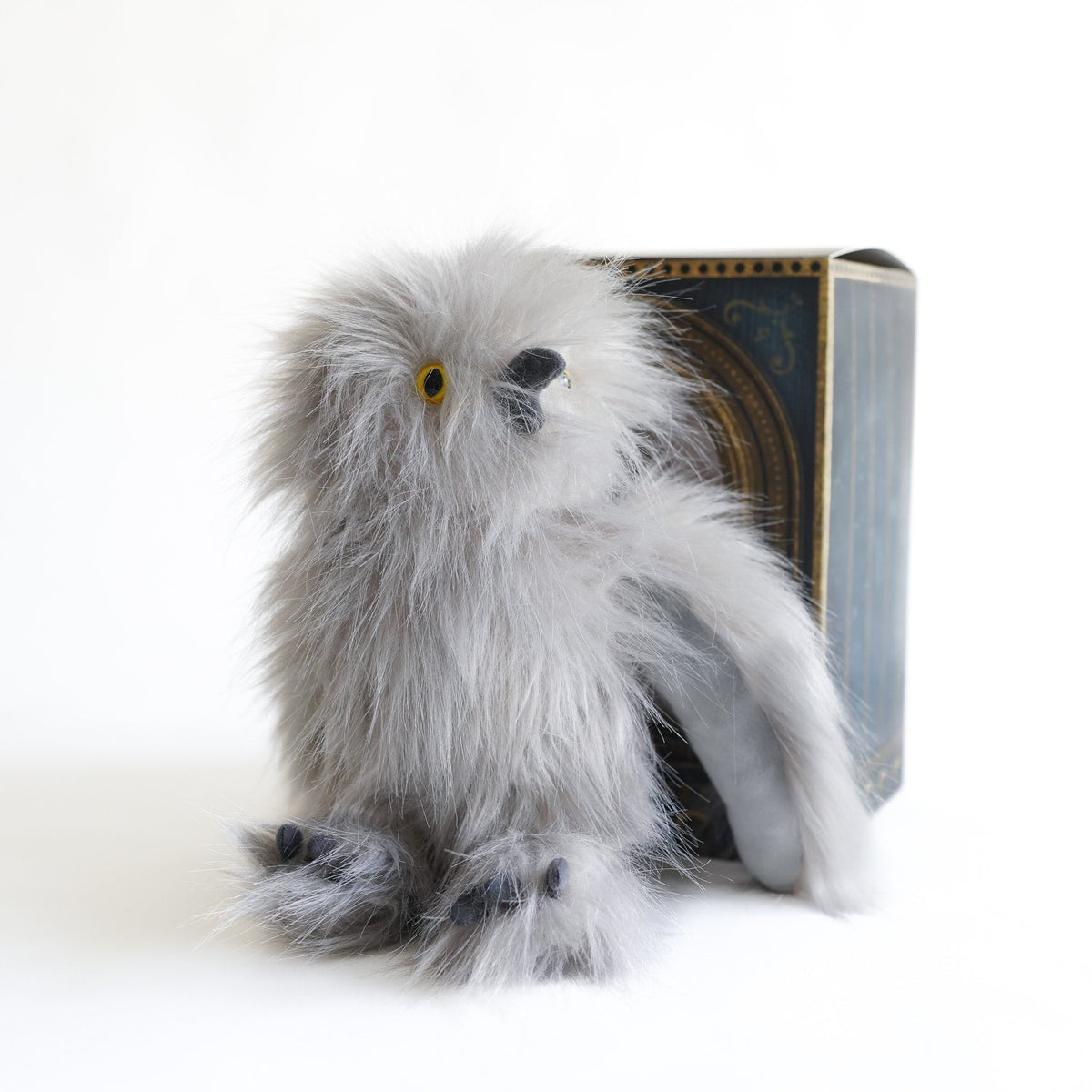 Adopt a Magical Gray Owl Plush is a super fluffy gray owl stuffed animal 
