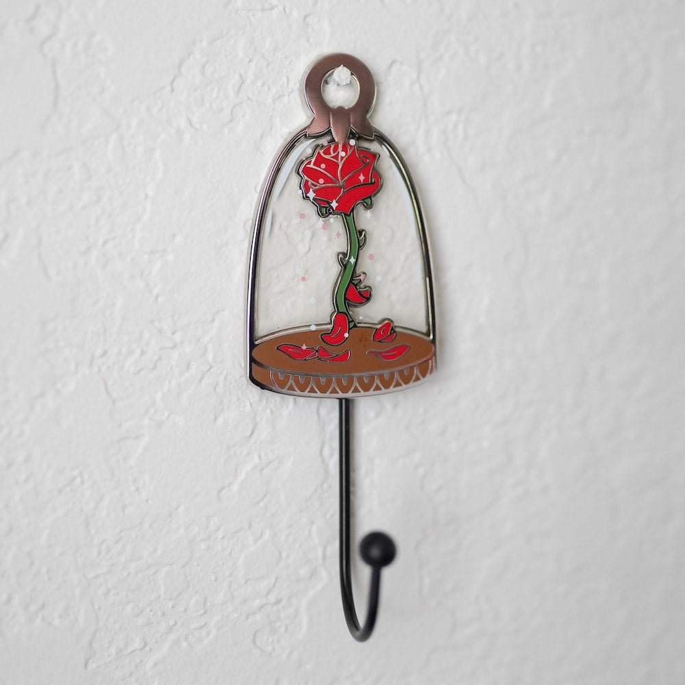 Belle&#39;s Library Hook with Beast&#39;s enchanted rose