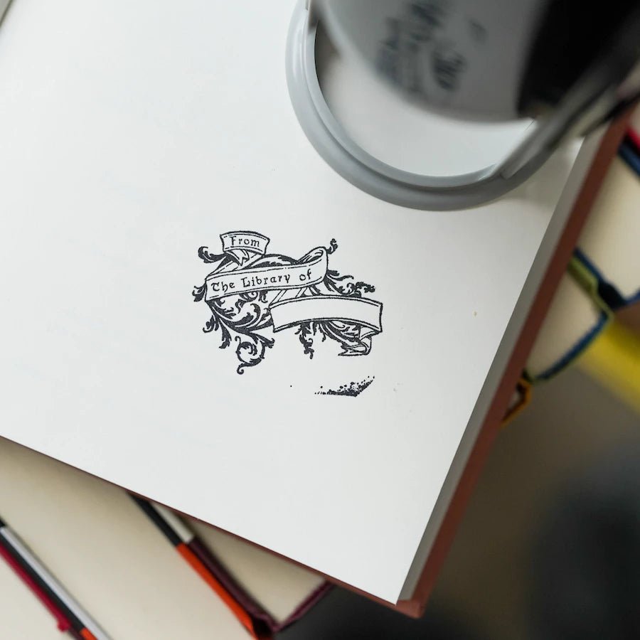 From the Library of Self-Inking Stamp with black ink and blank space to add your name
