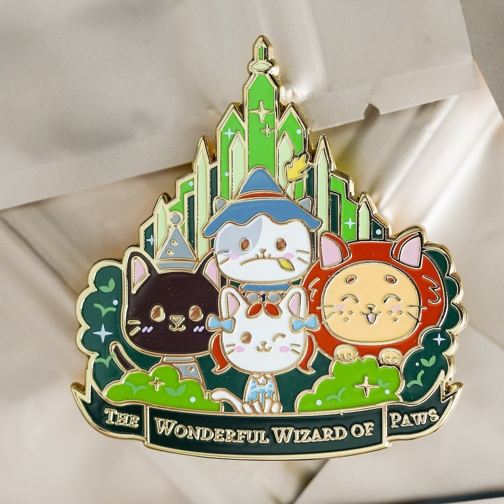 The Wonderful Wizard of Paws Literary Cats Blind Bag Enamel Pin