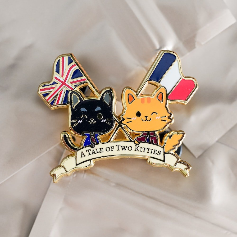 A Tale of Two Kitties Literary Cats Blind Bag Enamel Pin