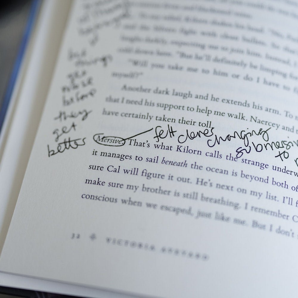 Annotations from the author within the special edition books