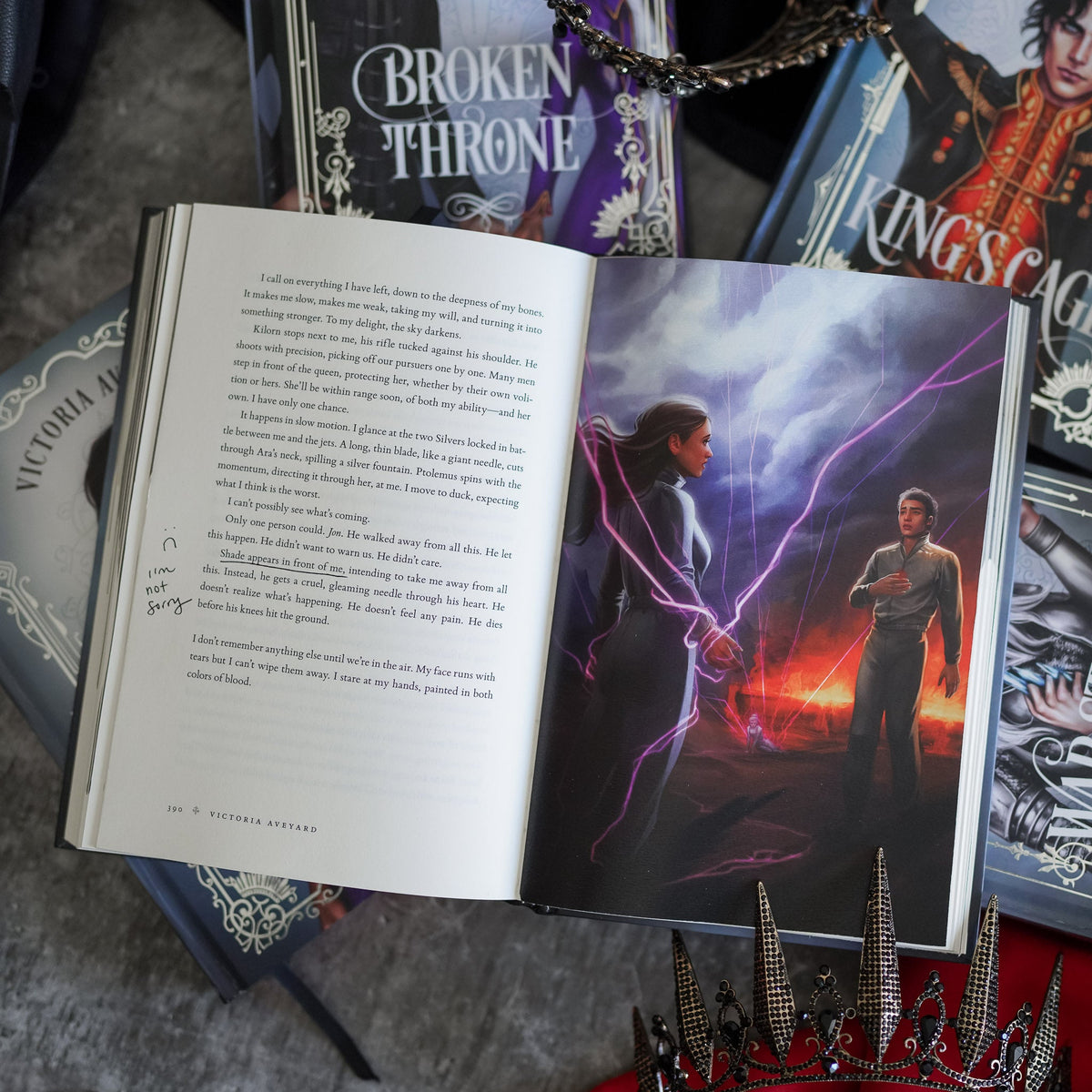 Interior artwork within the special edition books
