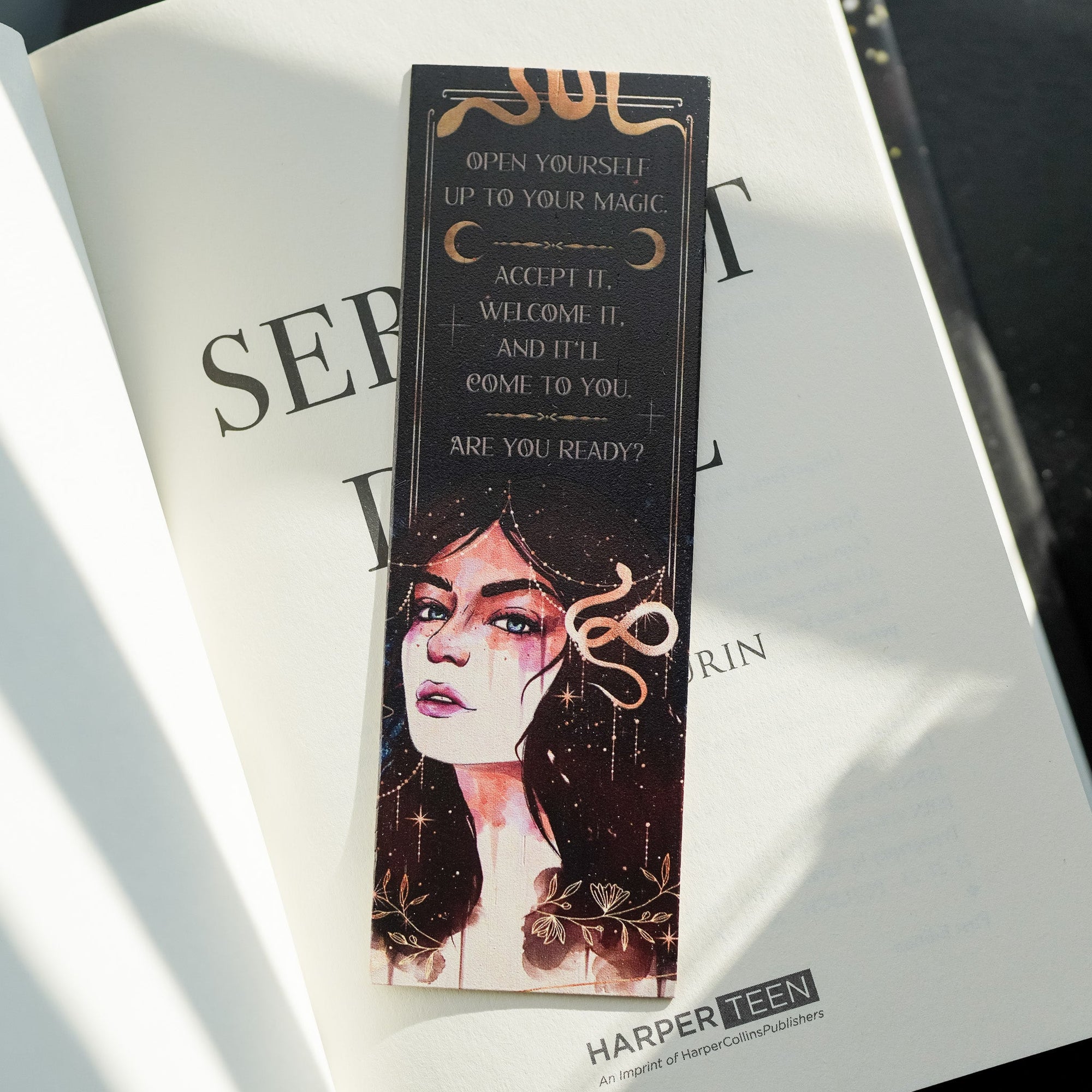 Serpent and Dove Wooden Bookmark from LitJoy Crate | Collectibles & Gifts for Booklovers