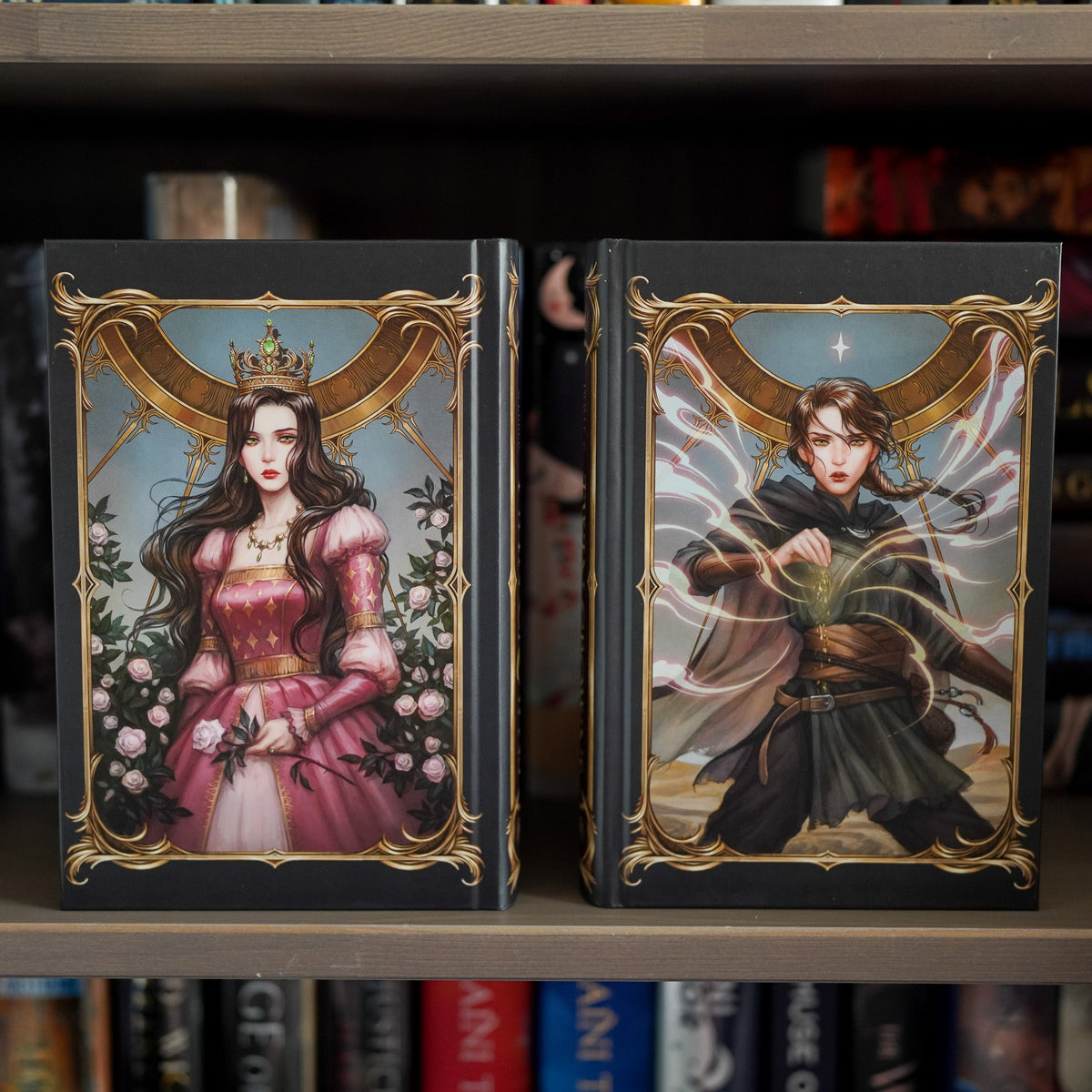 Twin Crowns by Catherine Doyle and Katherine Webber featuring front and back cover artwork