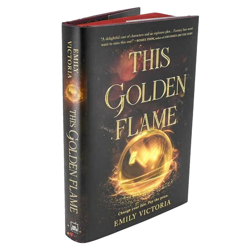 This Golden Flame by Emily Victoria with red stained edges